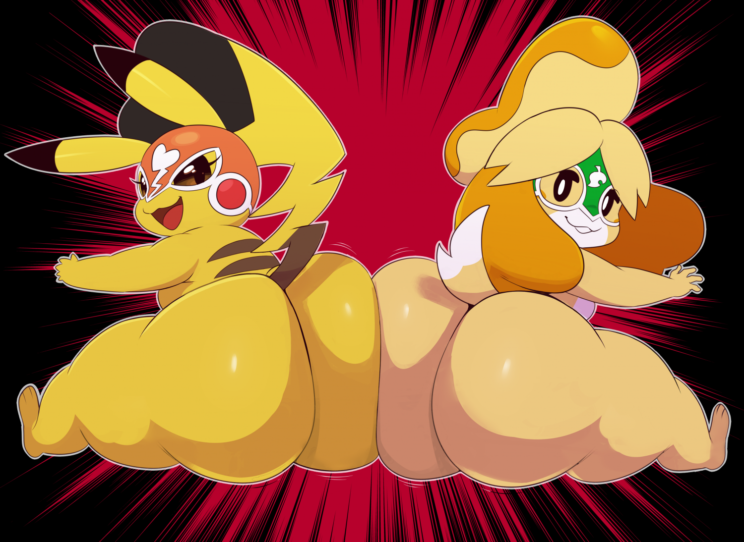 Pikachu Libre & Isabelle SOP Collab (Skruffy & AT155) #Y38r4Ggs