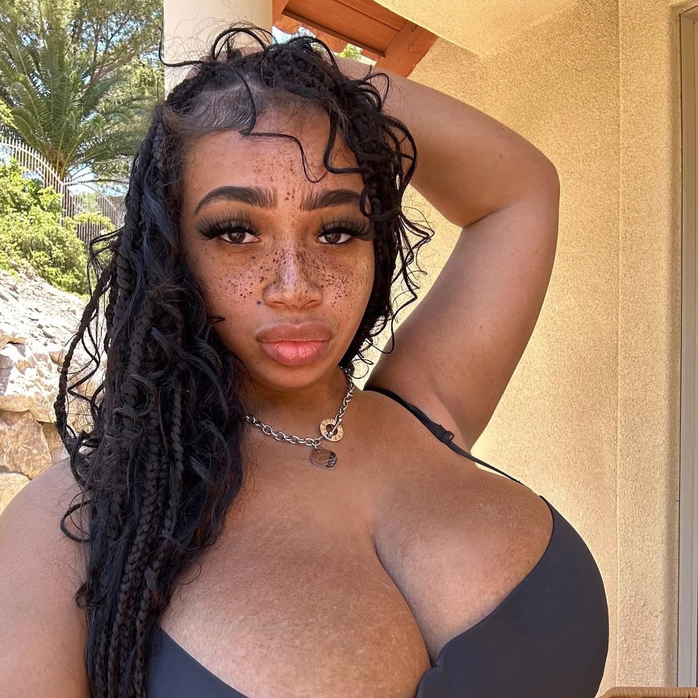 POV.A woman kneels between the legs of a naked black man with a massive erect black penis. she engag #vHAThcgo